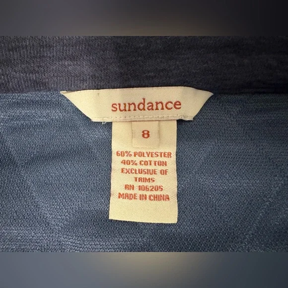 Sundance Quilted Wrap Mini Skirt Size 8 Blue Gray Diamond Stitch Boho Cottage - Picture 6 of 7